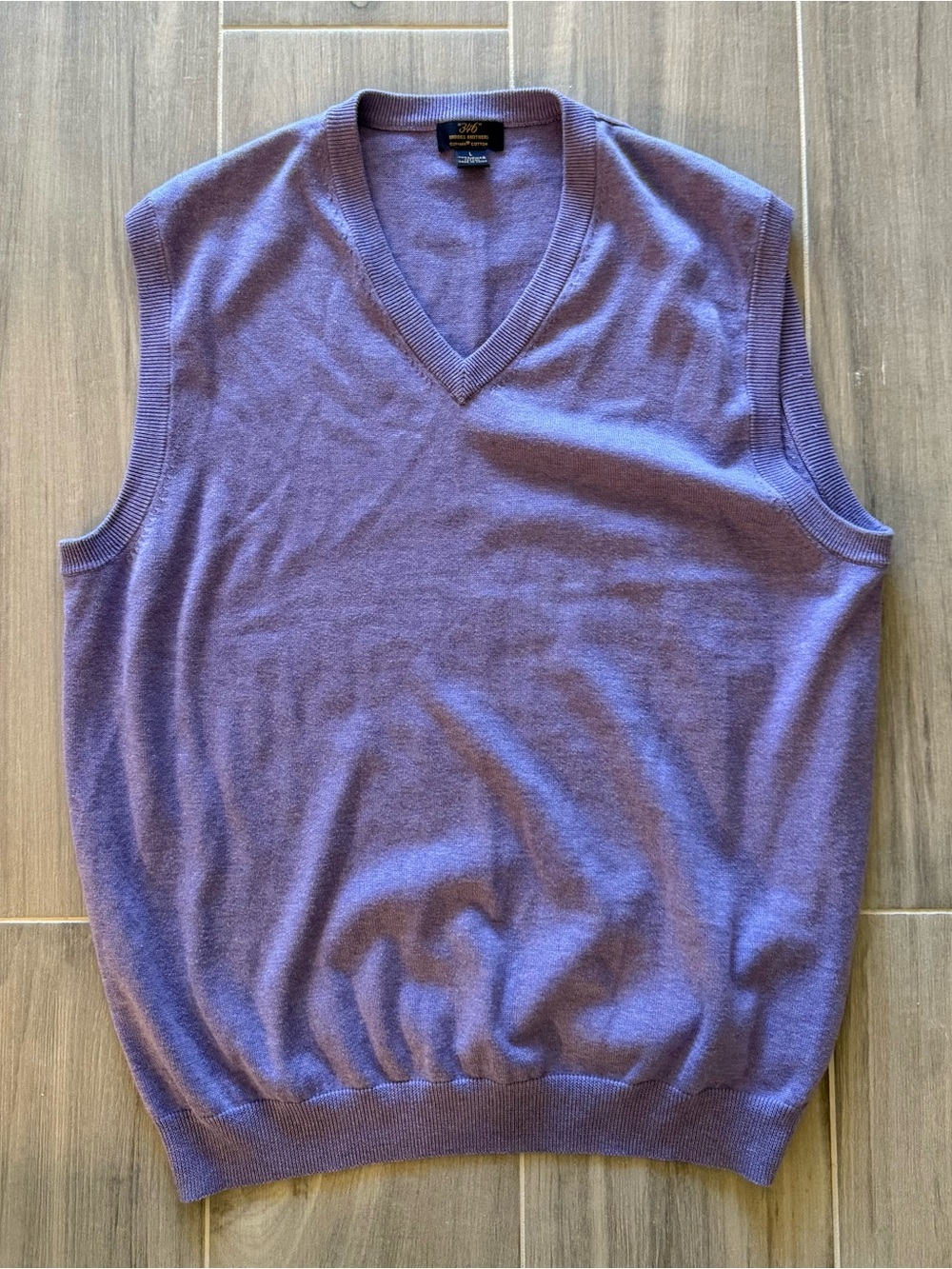 Brooks Brothers Men’s V-Neck Sweater Vest - Lavender Purple